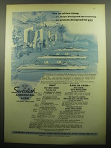 1957 Swedish American Line Cruise Ad - The art of fine living - £14.53 GBP