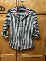 GloryStar Top Buttons Size S Plaid - $14.85