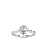 Bloom Moissanite Diamond Stone Engagement Platinum Ring - €778,00 EUR