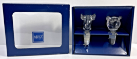 Mikasa Crystal Wine Bottle Stopper Gift Set Bull &amp; Bear Wall Street - £19.97 GBP