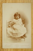 Vintage Historic Photo Winter Studio Syracuse NY Young Girl in Corner Chair - £11.76 GBP