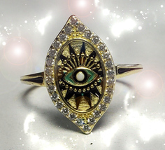 Haunted Ring Divine Eye Opposite Of The Evil Eye Highest Light Collect Magick - £186.99 GBP
