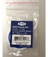 20 Aven Desoldering Wick 2.5mm Width 5&#39; Length 17542 Desoldering Aven Wick - $44.55