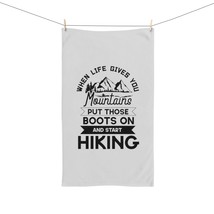 Motivational Hiking Quote Hand Towel: Elevate Your Bathroom with Inspira... - $18.54