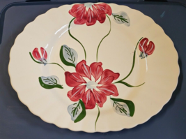 Blue Ridge Poinsettia Platter 14 x11 Inches Vintage Item - $29.95
