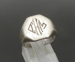925 Sterling Silver - Vintage Antique Etched Initials Band Ring Sz 6.5 - RG21188 - £28.50 GBP