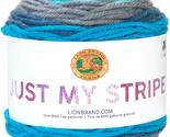Lion Brand Yarn 502-613 Just My Stripe Yarn, One Size, Blue Raspberry - £11.73 GBP