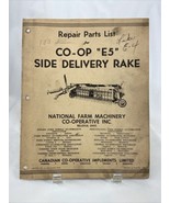 National Farm Co-Operative CO-OP E5 Side Delivery Rake Repair Parts Manual - £21.40 GBP