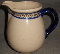 Hand Made Boleslawiec Polish Pottery 5 1/2&quot; Tall 32 Oz Pitcher - £31.64 GBP