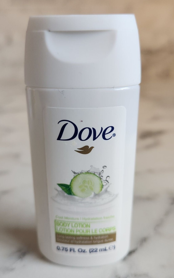 Lot of 18 Dove BODY LOTION Cucumber &amp; Green Tea Scent 0.75oz Hotel Trave... - $21.77