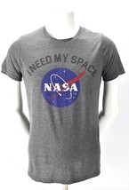 NASA Shirt Mens Gray Short Sleeve I Need My Space Tee XL Slim - $14.84