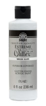 FolkArt Extreme Glitter Acrylic Paint, Silver, 8 Fl. Oz. - £9.55 GBP