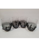 4pc Halloween Metal Skeleton Hand Stemless Wine Glasses Home Decor  - £63.94 GBP