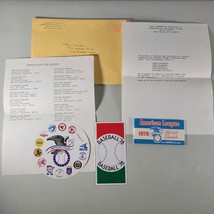 American League Baseball Club Sticker Letter and Team Addresses Schedule... - £10.77 GBP