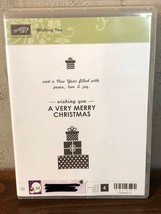 Stampin Up Wishing You, A Very Merry Christmas, Present Stack, Happy New Year - £9.16 GBP