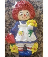 Raggedy Ann plaster wall hanging Creepy Vintage childs Decor - £23.97 GBP