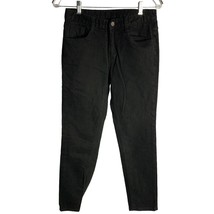 Some D Denim Mid Rise Skinny Jeans 28 Black Cropped Button Zip Pockets - $27.74