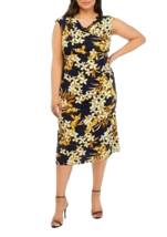 New Connected Navy Blue Floral Midi Career Sheath Dress Size 20 W Women $102 - $64.99