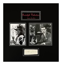 Rudolph Valentino Autograph Book Cut Museum Framed Ready to Display - £1,471.87 GBP