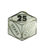 Ace Supply Elgin Illinois 25 Years Service Lapel Pin Vintage 1980 White ... - $13.00