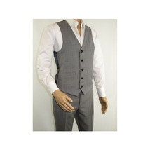 Men's RENOIR Vest Wool 140's Adjustable, Two Pockets 508-5 Lt Gray image 8