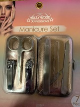 Hollywood Xpressions 7 Piece Manicure Set Rose Gold Silver - £11.43 GBP