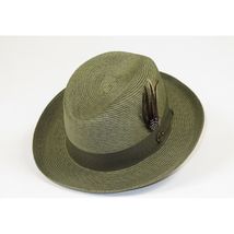 Men Bruno Capelo Summer Spring Soft Straw Style Hat Godfather GF206 Olive image 5