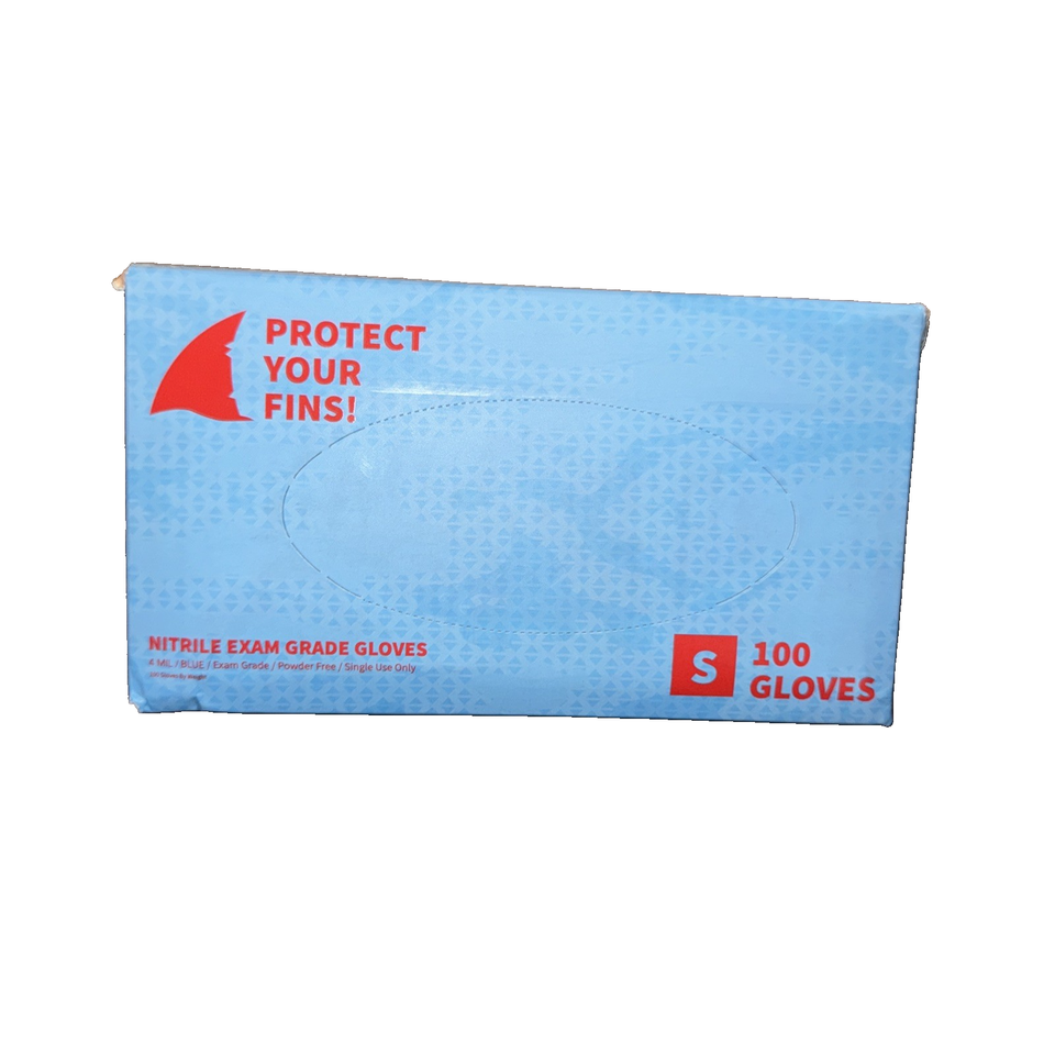 BullShark 100 Small Nitril Exan Grade Gkives 4 Mil / Blue/ Powder Free - $3.57