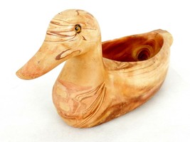 Ceramic Duck Planter, 15&quot; x 6&quot;  Simulated Wood Grains, Duck In Swimming ... - £26.75 GBP