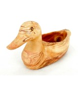 Ceramic Duck Planter, 15&quot; x 6&quot;  Simulated Wood Grains, Duck In Swimming ... - £25.73 GBP