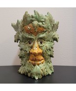 Spooky Treebeard Green man of Forest Ceramic Planter Face LOTR Rare - $73.46