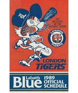 1989 LONDON TIGERS MINOR LEAGUE BASEBALL POCKET SCHEDULE  DETROIT TIGERS... - £2.35 GBP