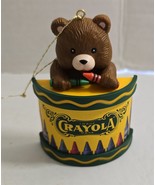 Vintage Binney &amp; Smith Crayola Teddy Bear Drummer Christmas Ornament Ado... - $12.13 CAD