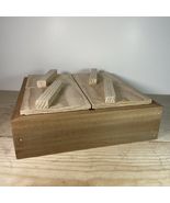Decorative Box Hand Made modern design 11&quot; x 11&quot; x 3 Poplar &amp; Pine Wood - $71.58 CAD