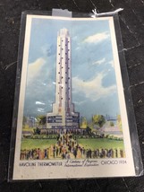Havoline Thermometer Postcard 1934 Chicago Exposition, Indian Refining Co. - £3.86 GBP