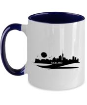 Auckland Skyline Silhouette, navy Two Tone Coffee Mug. Model 60087  - £19.17 GBP