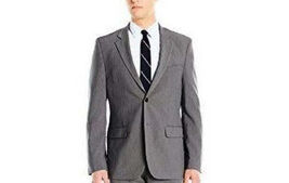Nautica Men's Tailored Two Button Jacket, Grey, Size 44R - $57.92