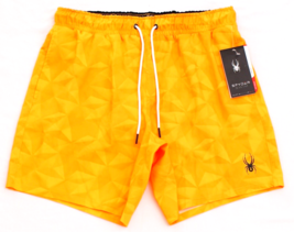 Spyder Swim Orange Volley Swim Shorts Brief Lined Swim Trunks Men&#39;s XL - £42.80 GBP