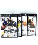 PlayStation PS2 Games-Madden NFL 2003, FIFA Soccer 2004 NBA LIVE 05 06, ... - £3.97 GBP