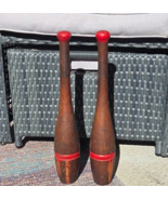 Vintage Pair of Wood Circus Juggling 17" Pins - $31.18