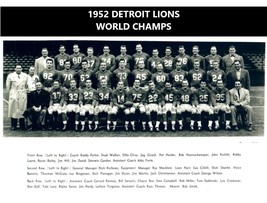 1952 DETROIT LIONS 8X10 TEAM PHOTO FOOTBALL NFL PICTURE WORLD CHAMPS - £3.94 GBP