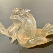 Murano Glass Joined Morning Doves Figurine Archimede Seguso 24KT gold in... - £75.23 GBP