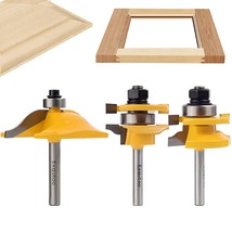 Woodworking Tools Router Door And Window Bits, 3 Pcs. 1/4 Inch Shank Router Bit - £38.34 GBP