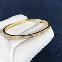 Designed Vintage 14K Yellow Gold Over 4Ct Love Women&#39;s 7.5&quot; Fine Bangle Bracelet - £170.46 GBP
