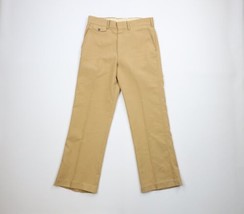 Vtg 60s 70s Streetwear Mens 32x30 Wool Blend Knit Bell Bottoms Pants Brown USA - £85.62 GBP