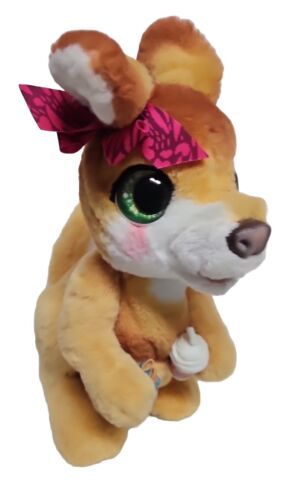FurReal Friends Mama Josie Kangaroo with Baby & Drink 70 Sounds Tested & Working - $12.51