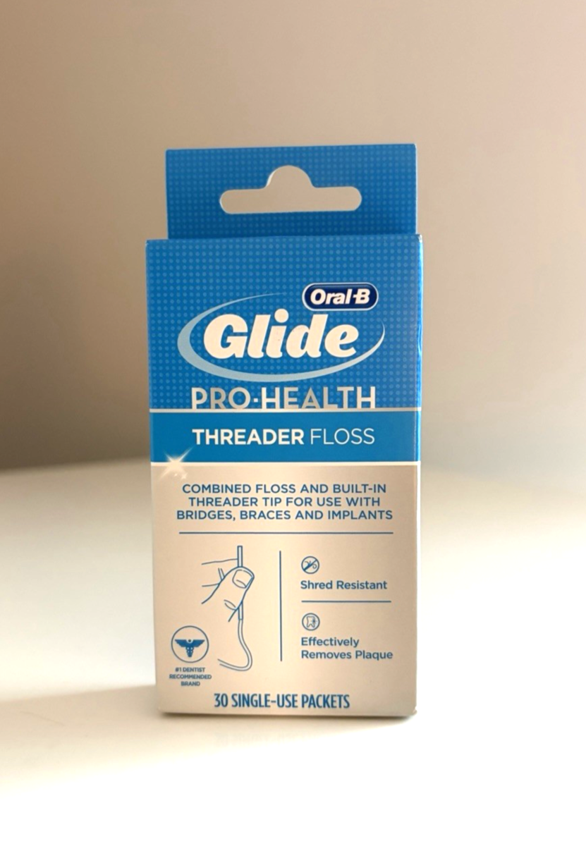Glide Oral-B Pro-Health Threader Floss 30 Single Use Packets Original New HTF! - $39.99