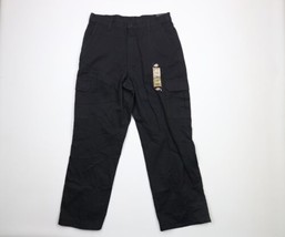Deadstock Vtg Dickies Mens 34x32 Spell Out Loose Fit Wide Leg Cargo Pants Black - £54.87 GBP