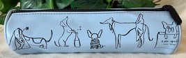 Kate Spade New York Pencil Case Zip Top Pouch Blue Dogs Puppies Cosmetic - $398.04 MXN