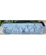 Kate Spade New York Pencil Case Zip Top Pouch Blue Dogs Puppies Cosmetic - $21.00